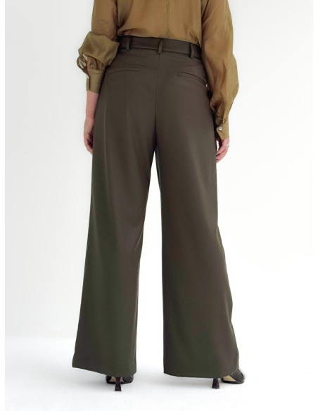 Palazzo trousers with pleats