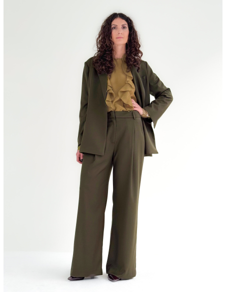 Palazzo trousers with pleats