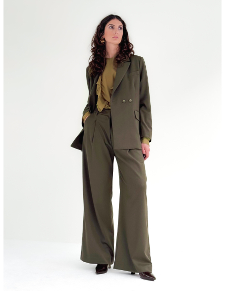 Pantalone a palazzo con pinces