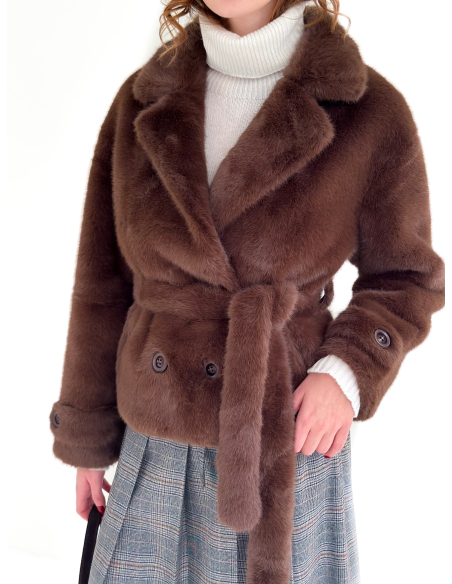 Eco pelliccia con Cintura