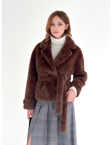 Eco pelliccia con Cintura