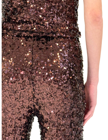 Brown Pants in Sequins