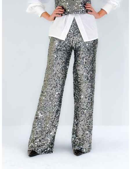Pantalone Grey in Paillettes