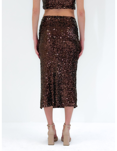 Longuette Brown in Paillettes