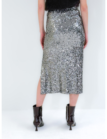 Grey Sequin Longuette