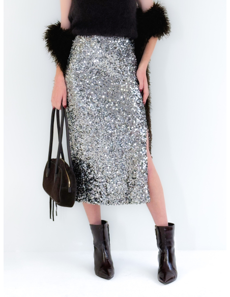 Longuette Grey in Paillettes