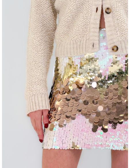 Mini gonna Champagne in paillettes