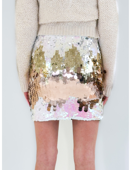 Mini gonna Champagne in paillettes