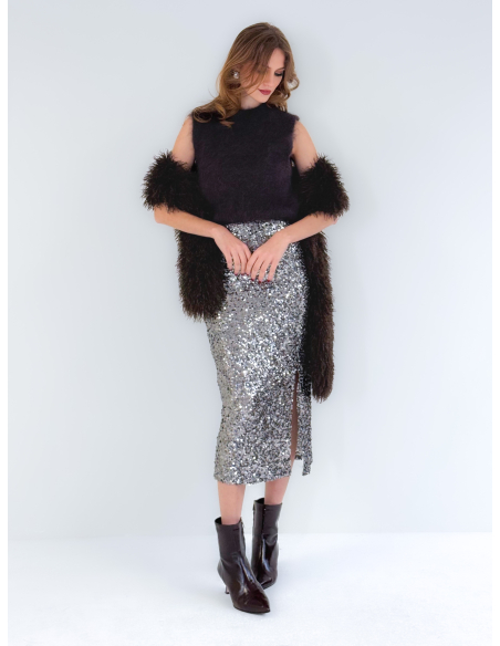 Gilet in misto mohair