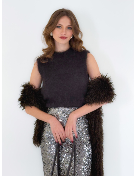 Gilet in misto mohair