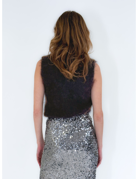 Gilet in misto mohair