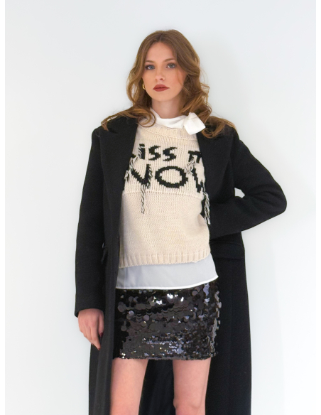 Cappotto Monopetto in lana Blend