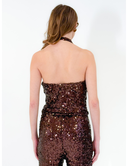 Top Brown in Paillettes