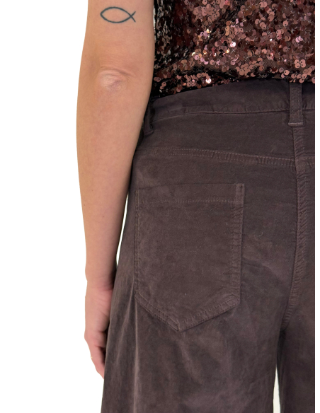 Smooth velvet balloon trousers