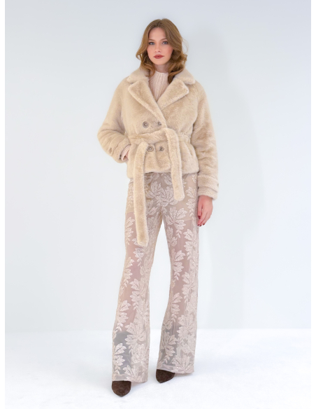 Eco pelliccia con Cintura