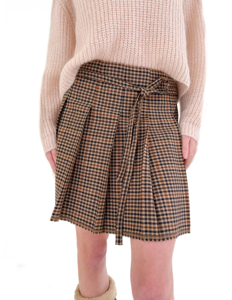 Mini Gonna a pieghe Check