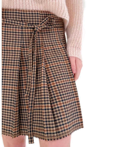 Mini Gonna a pieghe Check