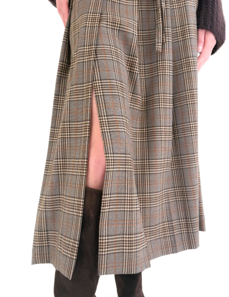 Pleated Check Skirt