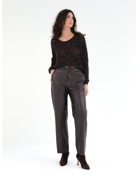 Pantalone in ecopelle