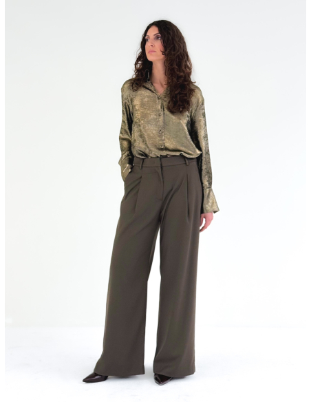 Pantalone a palazzo con pinces