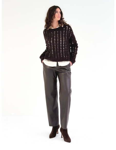 Pantalone in ecopelle