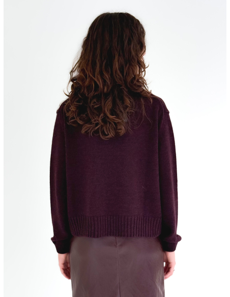 Wool Blend Polo Sweater