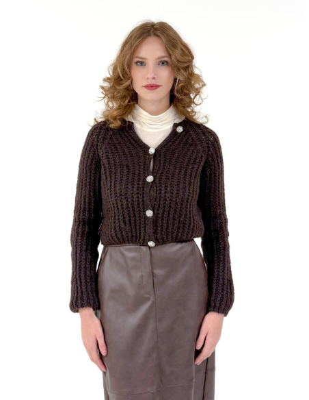 Cardigan finished with jewel buttons