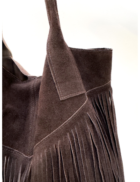 Ares suede bag with fringes