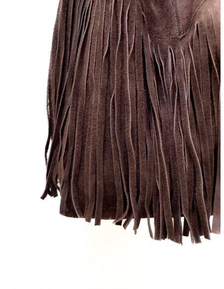 Ares suede bag with fringes