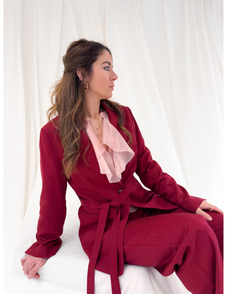 Giacca monopetto con cintura