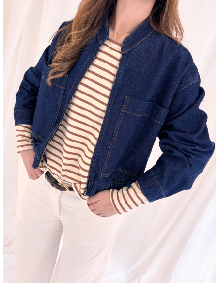 Bomber in denim