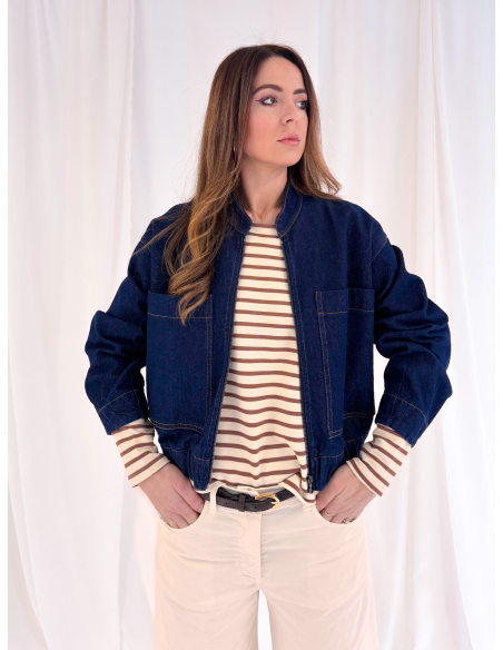 Bomber in denim