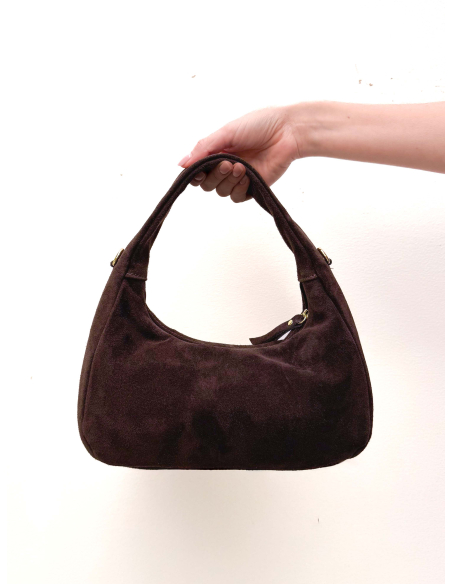 Rose suede bag