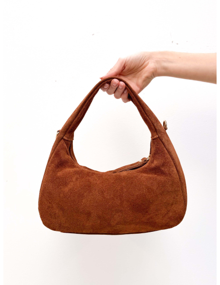 Rose suede bag