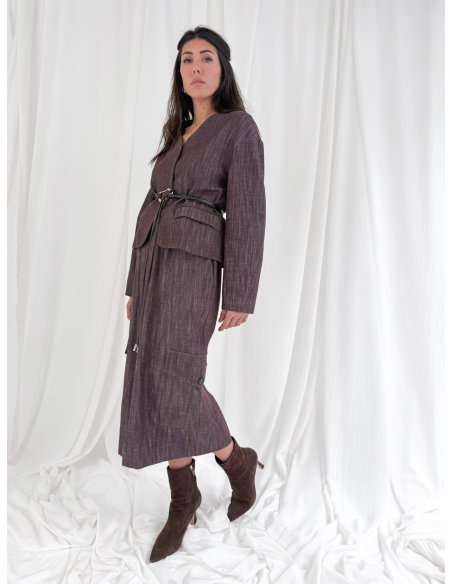 Cotton drill longuette skirt