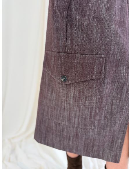 Cotton drill longuette skirt