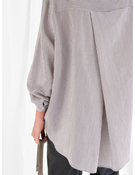 Striped viscose blend shirt