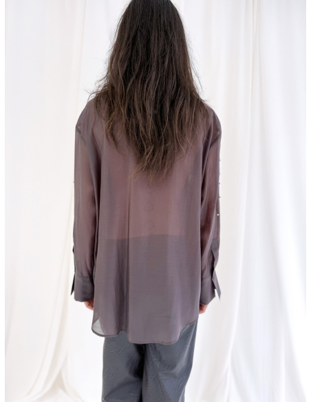 Camicia con strass applicate