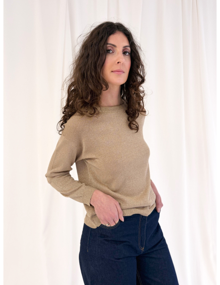 Lurex Sweater with Bows on the Back