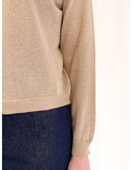 Lurex Sweater with Bows on the Back