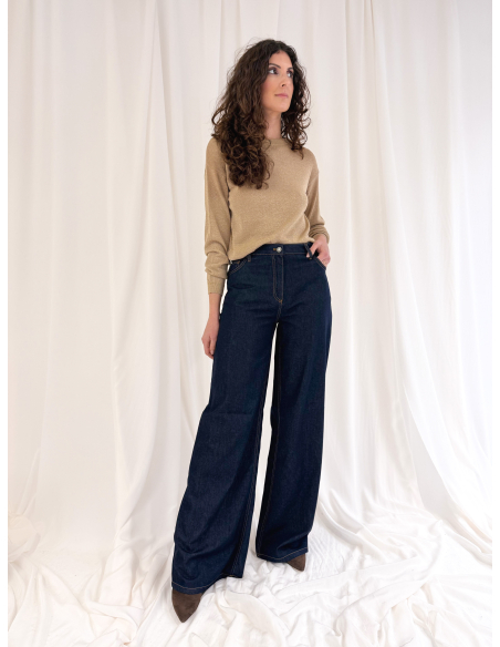 Lurex Sweater with Bows on the Back