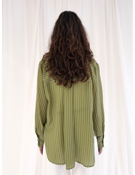 Striped shirt in a lyocell blend