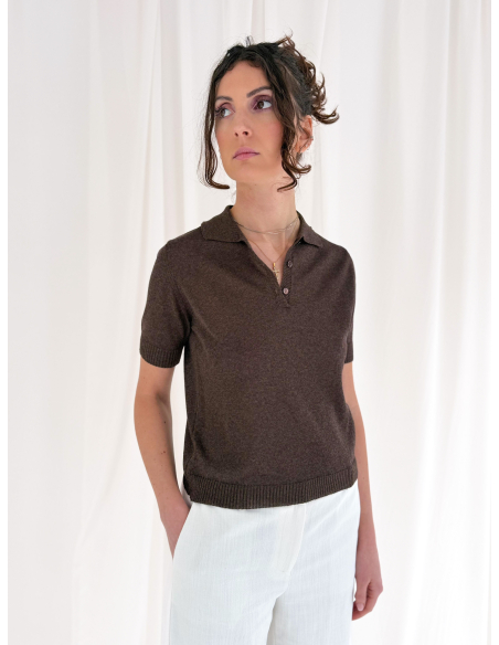 Polo lurex mezza manica