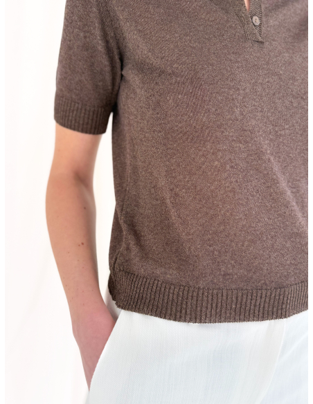 Polo lurex mezza manica