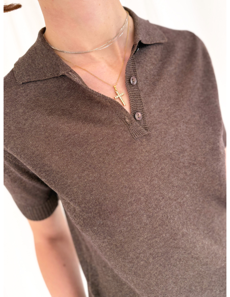 Polo lurex mezza manica