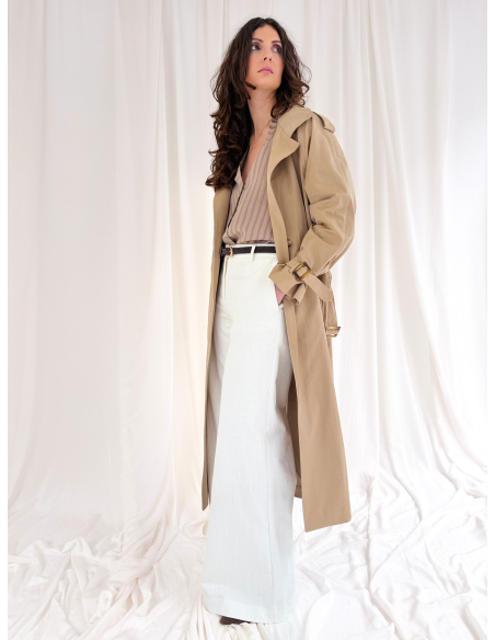 Double-breasted trench coat