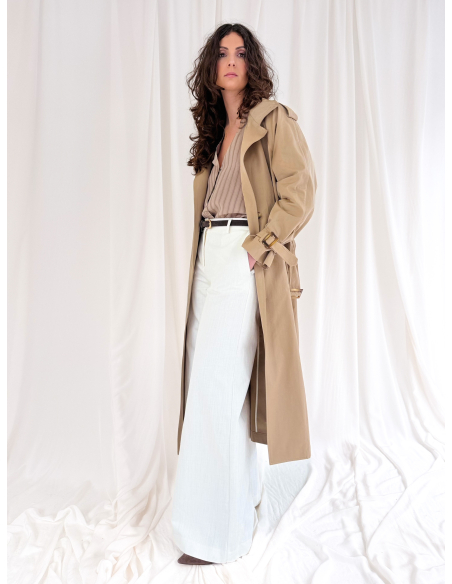 Double-breasted trench coat