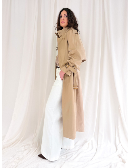 Double-breasted trench coat