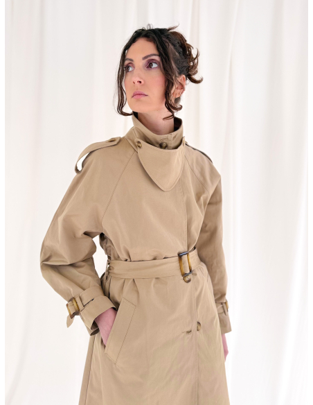Double-breasted trench coat