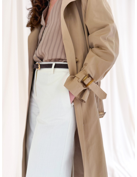 Double-breasted trench coat